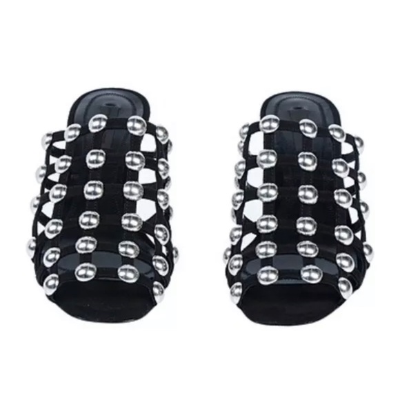 Alexander Wang Sofia Kitten Heel Sandal Mules Shoes Size  39 - Picture 3 of 11